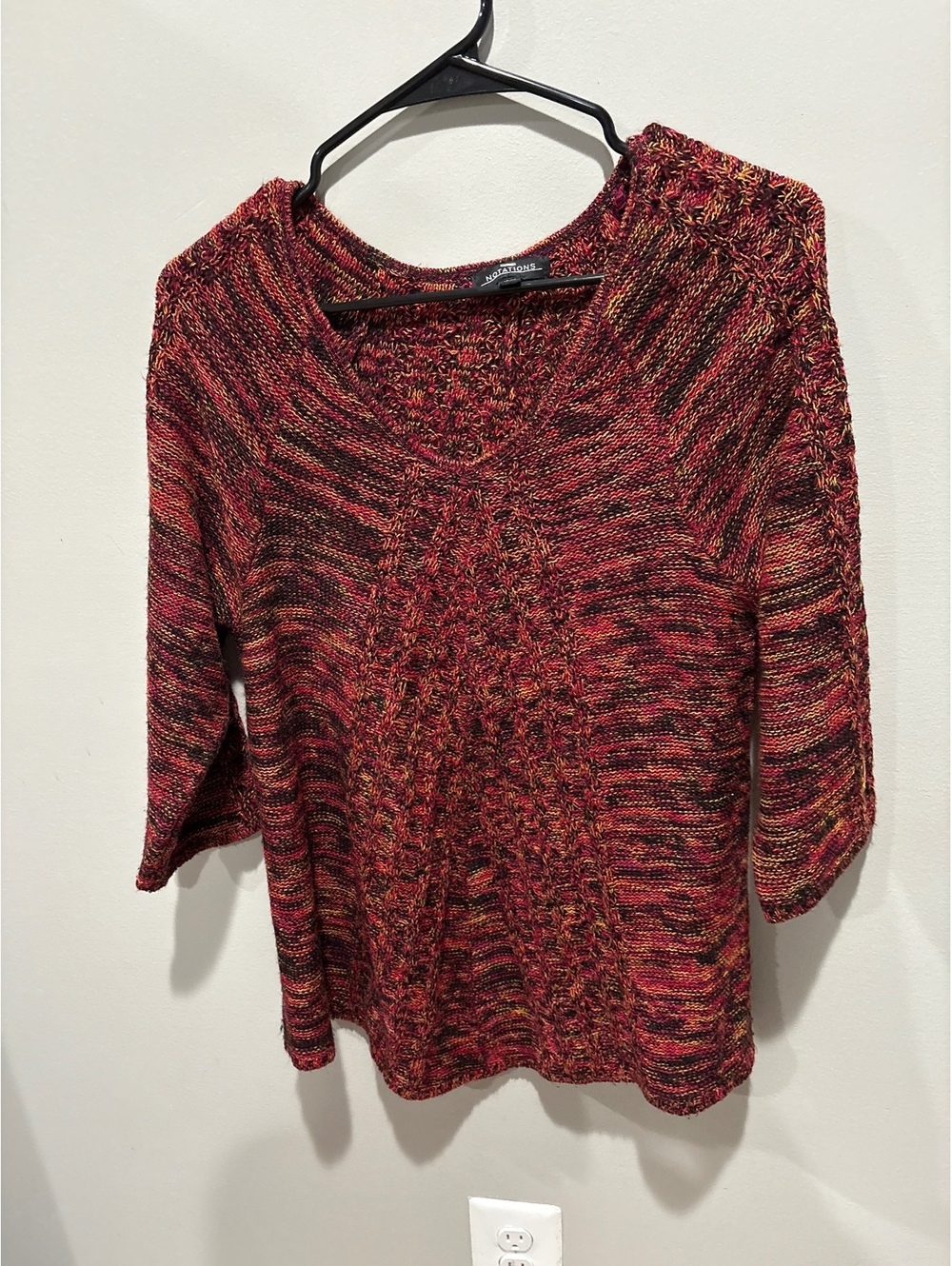 Notations Multicolor Knit Top Size M